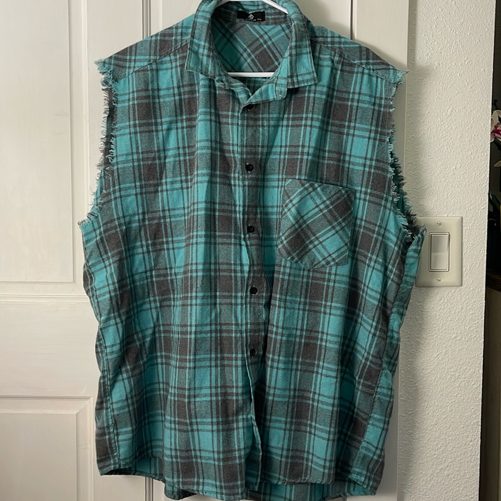 Mculivod Cut Off Flannel